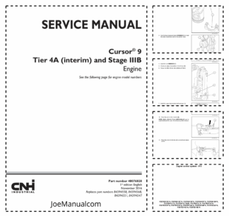 CASE Cursor 9 Tier 4A Stage IIIB Engine Service Manual 48076828