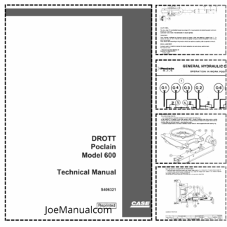 CASE DROTT Poclain Model 600 Service Manual