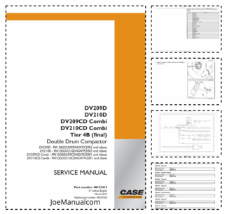 CASE DV209D DV210D Combi Tier 4B Double Drum Compactor Service Manual PIN DDDD