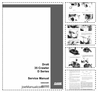 CASE Drott 35 Crawler Excavator D Series Service Manual S406252M1