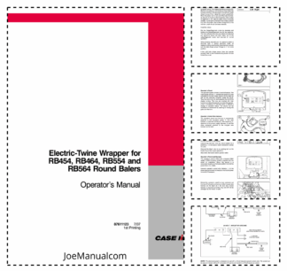 CASE Electric-Twine Wrapper for RB454 RB464 RB554 RB564 Round Balers Operators Manual 87611123
