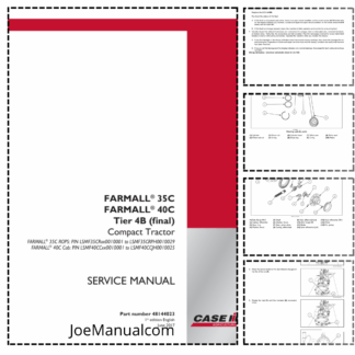 CASE Farmall 35C 40C Tier 4B Compact Tractor Service Manual NA