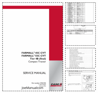 CASE Farmall 45C 55C CVT Tractors Tier 4B Service Manual
