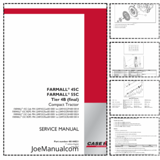 CASE Farmall 45C 55C Compact Tractor Tier 4B Service Manual SN LSMF