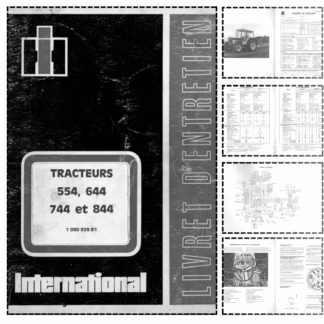 CASE IH 554 644 744 844 Tractors Service Manual FR