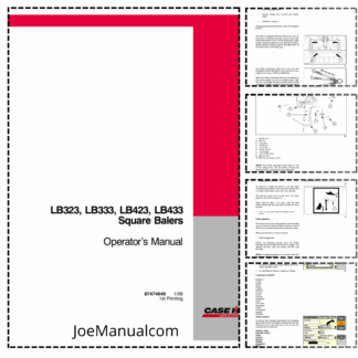 CASE LB323 LB333 LB423 LB433 Square Balers Operators Manual before SN 4800