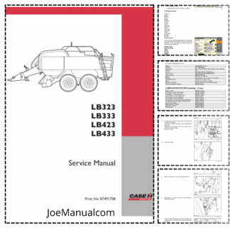 CASE LB323 LB333 LB423 LB433 Square Balers Service Manual from SN 4700