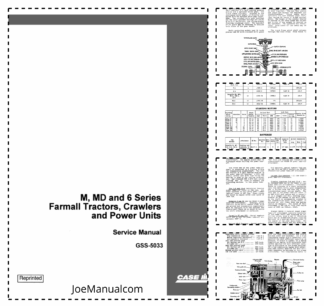 CASE M MD and 6 Series Farmall Tractors Crawler Power Units Service Manual GSS5033