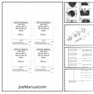 CASE MX100 MX110 MX120 MX135 Tractors Service Manual