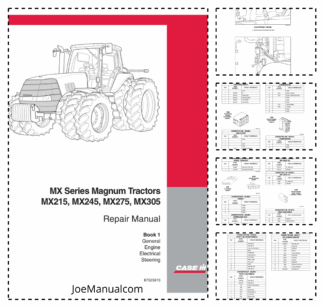 CASE MX215 MX245 MX275 MX305 Magnim Tractors Repair Manual Book 1