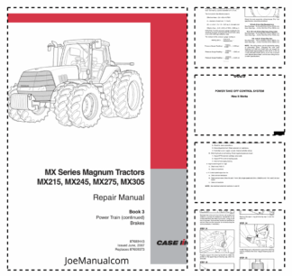 CASE MX215 MX245 MX275 MX305 Magnim Tractors Repair Manual Book 3
