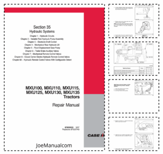 CASE MXU 100 110 115 125 135 Tractor Hydraulic Systems Manual