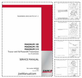 CASE Magnum 180 190 210 Tractor with Full PST Service Manual ZARH06086