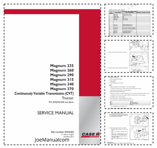 CASE Magnum 235 260 290 315 340 370 Tractors with CVT Service Manual