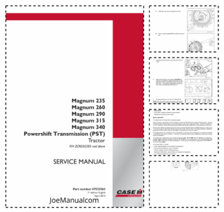 CASE Magnum 235 260 290 315 340 Tractors with Powershift Transmission Service Manual