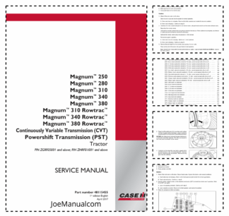 CASE Magnum 250 280 310 340 380 Rowtrack Tractors with PST CVT Service Manual ZERF01001 Above