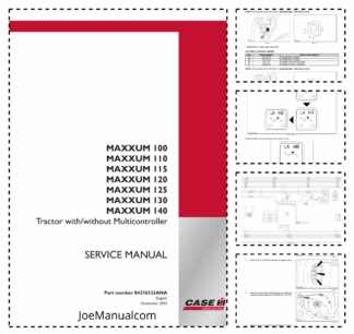 CASE Maxxum 110 115 120 125 130 140 Tractor with without Multicontroler Service Manual