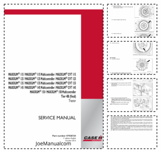 CASE Maxxum 115 125 135 145 Multicontroller CVT Tier 4B Tractor Service Manual