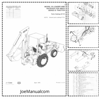 CASE Model 35 Backhoe Loader Series B Parts Catalog G1151