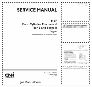 CASE NEF F4GE F4GF Engine Service Manual