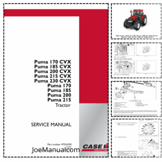 CASE PUMA 170 185 200 215 230 CVX Tractor Service Manual 47524320