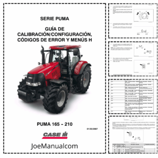 CASE Puma 165 180 195 210 Tractors Calibration and Error Codes Guide