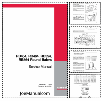 CASE RB454 RB464 RB554 RB564 Round Baller Service Manual - JoeManual.com