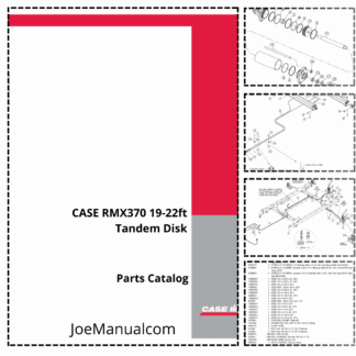 CASE RMX370 19-22ft Tandem Disk Parts Catalog