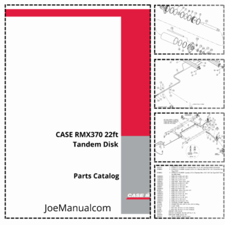 CASE RMX370 22ft Tandem Disk Parts Catalog