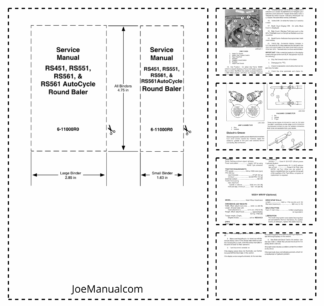 CASE RS451 RS551 RS561 and RS561 AutoCycle Round Baler Service Manual 6-11000R0