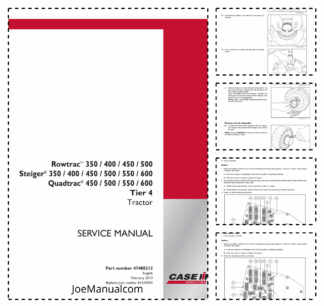 CASE Rowtrac Steiger Quadtrac Tier 4 Tractora Service Manual NA