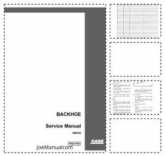 CASE SM30A Backhoe Service Manual