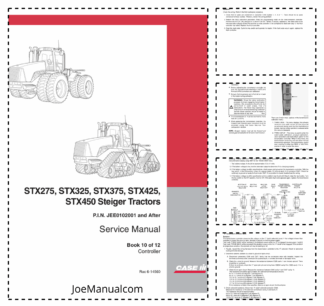 CASE STX275 325 375 425 450 Steiger Tractors Service Manual Book 10 of 12