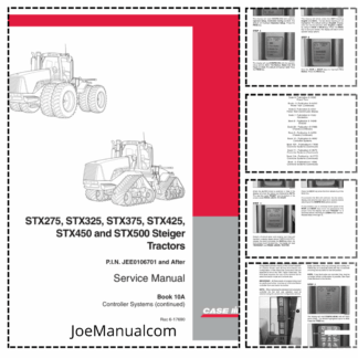 CASE STX275 325 375 425 450 Steiger Tractors Service Manual Book 10A