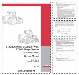 CASE STX275 325 375 425 450 Steiger Tractors Service Manual Book 11 of 12