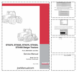 CASE STX275 325 375 425 450 Steiger Tractors Service Manual Book 12 of 12