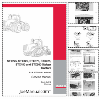 CASE STX275 325 375 425 450 Steiger Tractors Service Manual Book 2 of 12