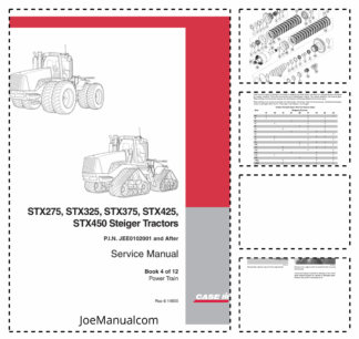 CASE STX275 325 375 425 450 Steiger Tractors Service Manual Book 4 of 12