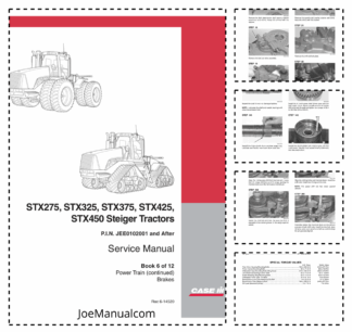 CASE STX275 325 375 425 450 Steiger Tractors Service Manual Book 6 of 12