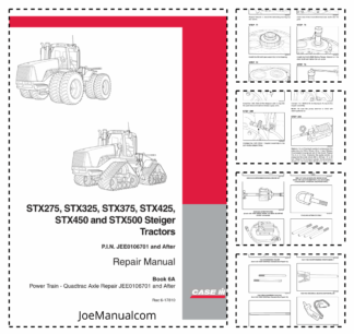 CASE STX275 325 375 425 450 Steiger Tractors Service Manual Book 6A