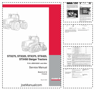 CASE STX275 325 375 425 450 Steiger Tractors Service Manual Book 8 of 12