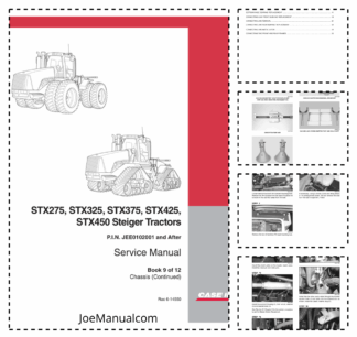 CASE STX275 325 375 425 450 Steiger Tractors Service Manual Book 9 of 12