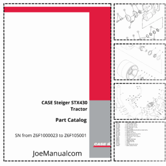 CASE Steiger STX430 4WD Tractor Parts Catalog Z6F1000023 - Z6F105001