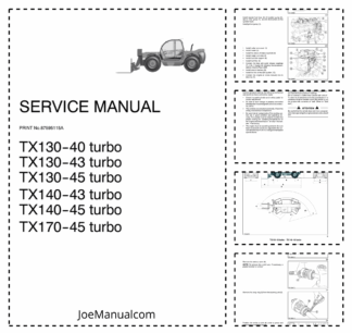 CASE TX130 TX140 TX170 turbo Telehandler Service Manual 87595115A