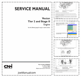 CASE Vector Tier 2 Stage II Engine Service Manual 84586876