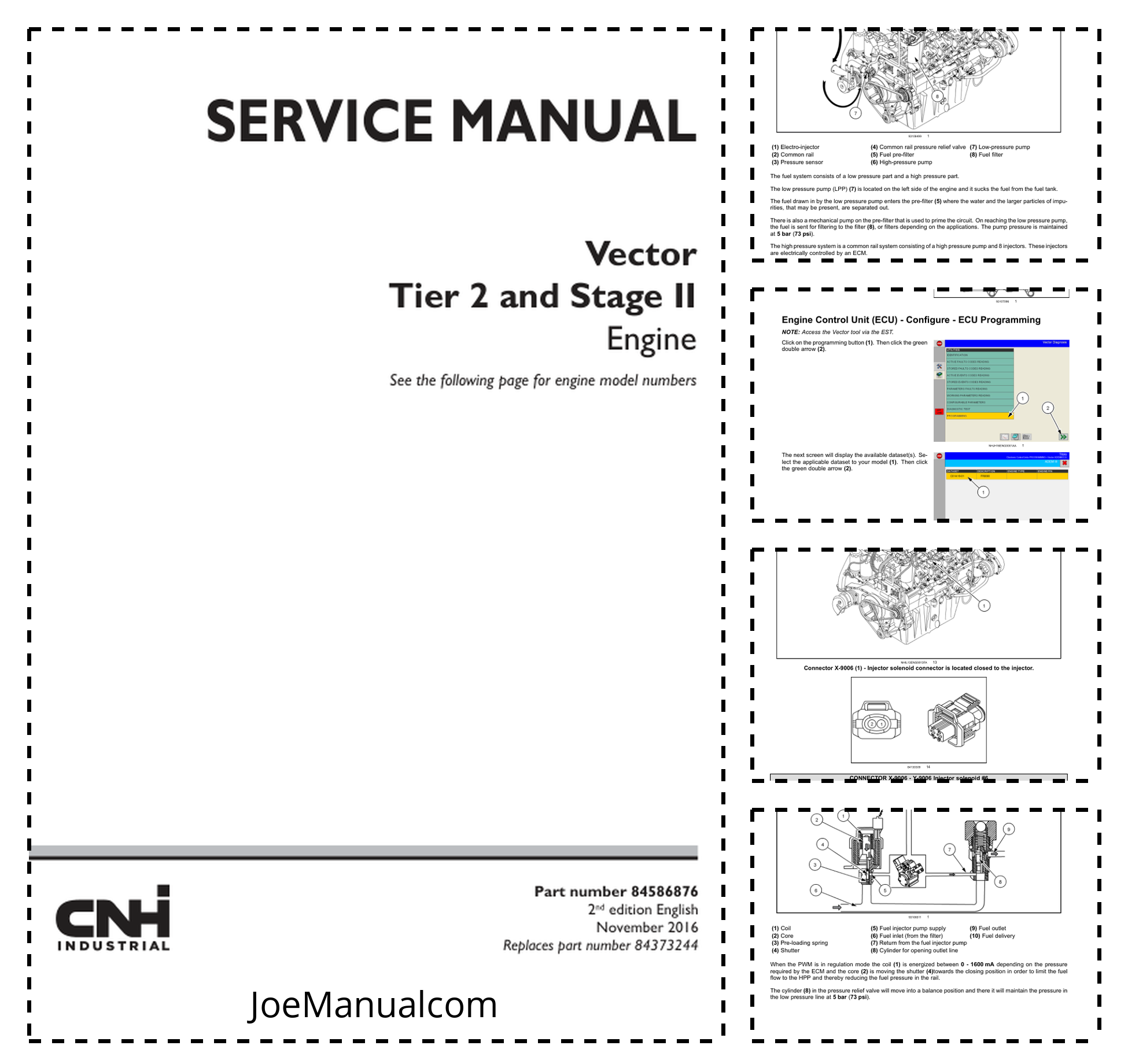 CASE Vector Tier 2 Stage II Engine Service Manual 84586876