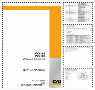 CASE WX168 WX188 Wheeled Excavator Service Manual 48005370