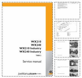 CASE WX210 WX240 Tier 4 Wheeled Excavator Service Manual 87677489A