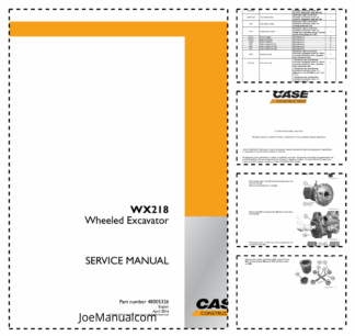 CASE WX218 Wheeled Excavator Service Manual 48005326