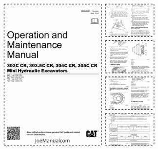 CAT 303.5 303C 304C 305C CR Mini Excavator Operation and Maintenance Manual